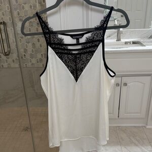 Express Women's Camisole with Black Lace Detail